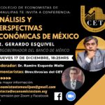Conferencia Magistral: Análisis y perspectivas económicas de México/ Dr. Gerardo Esquivel (BANXICO)