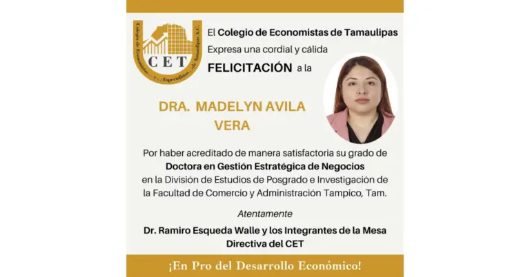 Felicitación acreditación grado Doctorado Madelyn Avila Vera