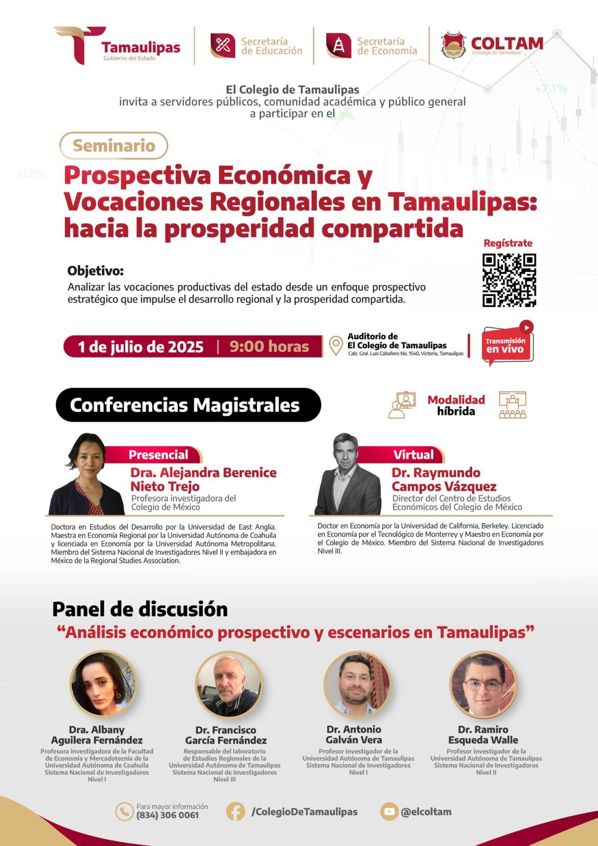 Seminario “Prospectiva económica y vocaciones regionales en Tamaulipas: hacia la prosperidad compartida”
